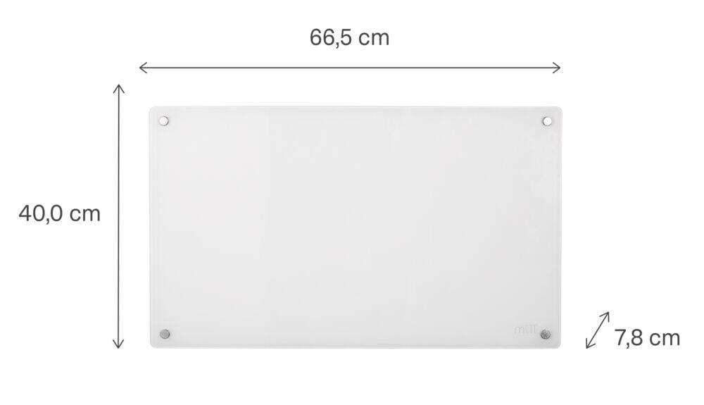 Mill Glass Gen 4 Smart WiFi 600W panelovn