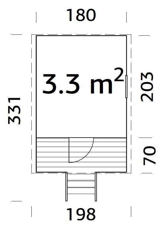 Palmako lekehus Huck 3,3 m2