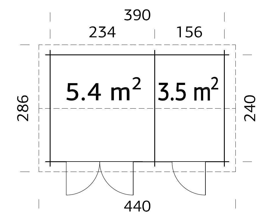 Palmako Jari redskapsbod 8,9 m²