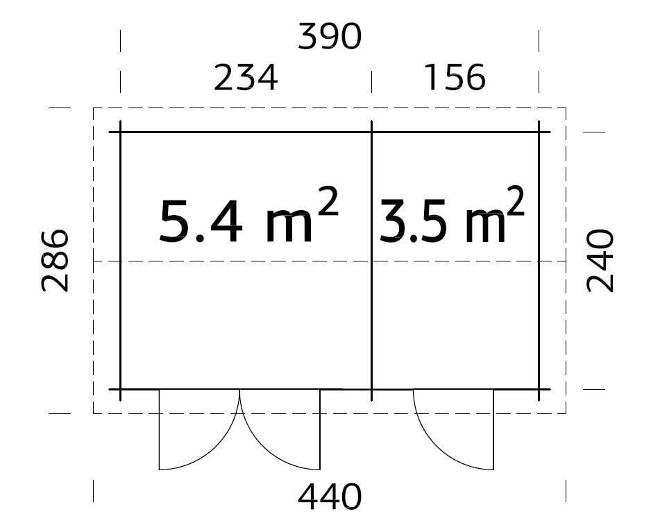 Palmako Jari redskapsbod 8,9 m²