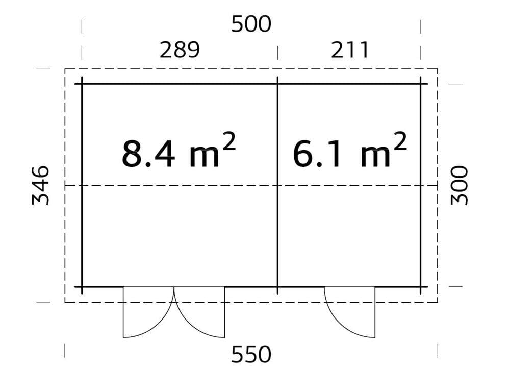Palmako Jari redskapsbod 14,5 m²
