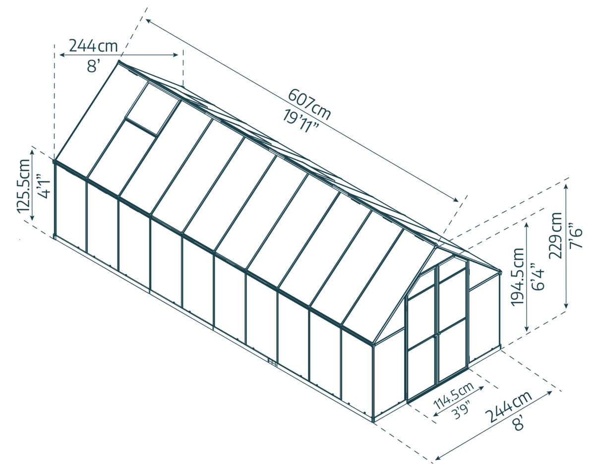 Palram - Canopia Essence drivhus 14,7 m²