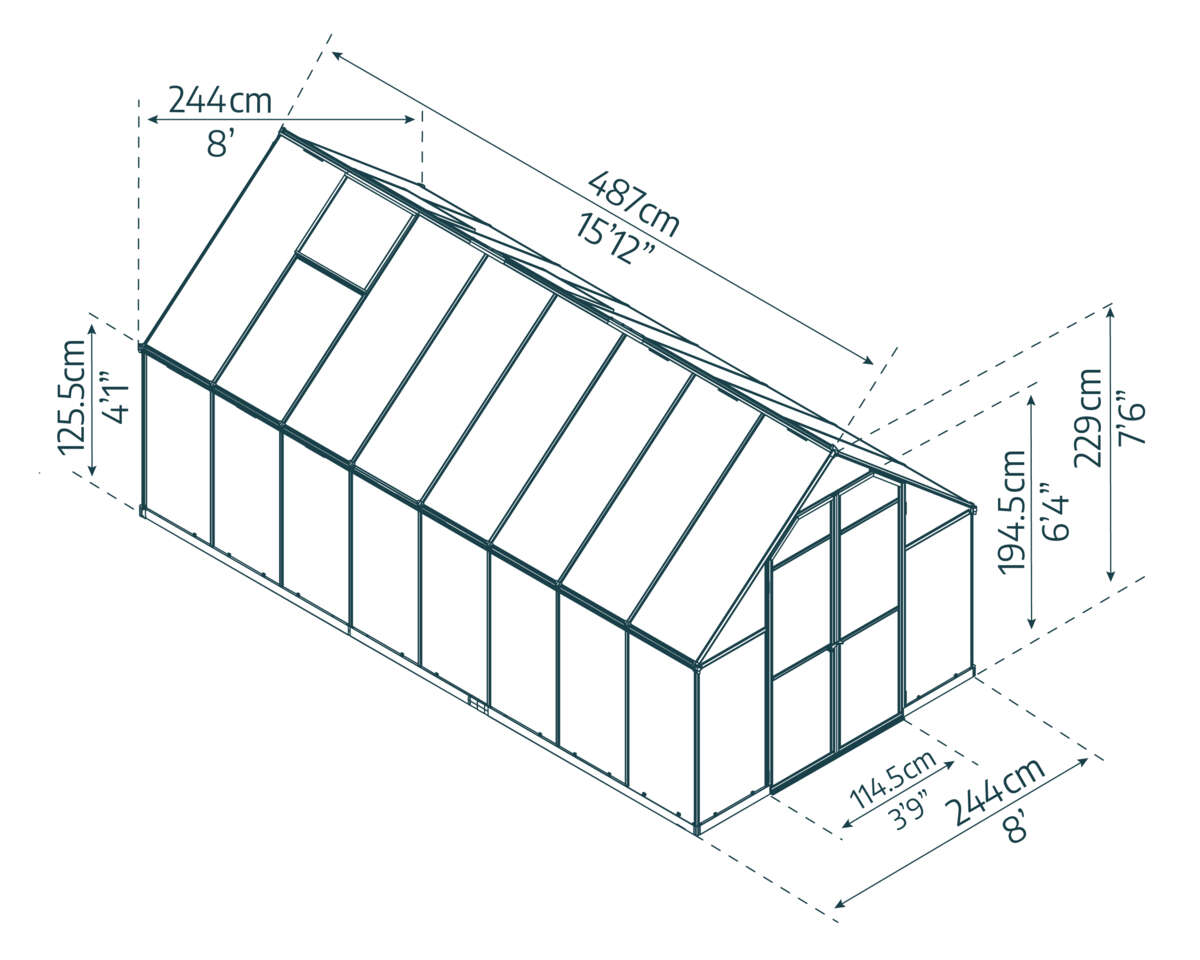 Palram - Canopia Essence drivhus 11,8 m²