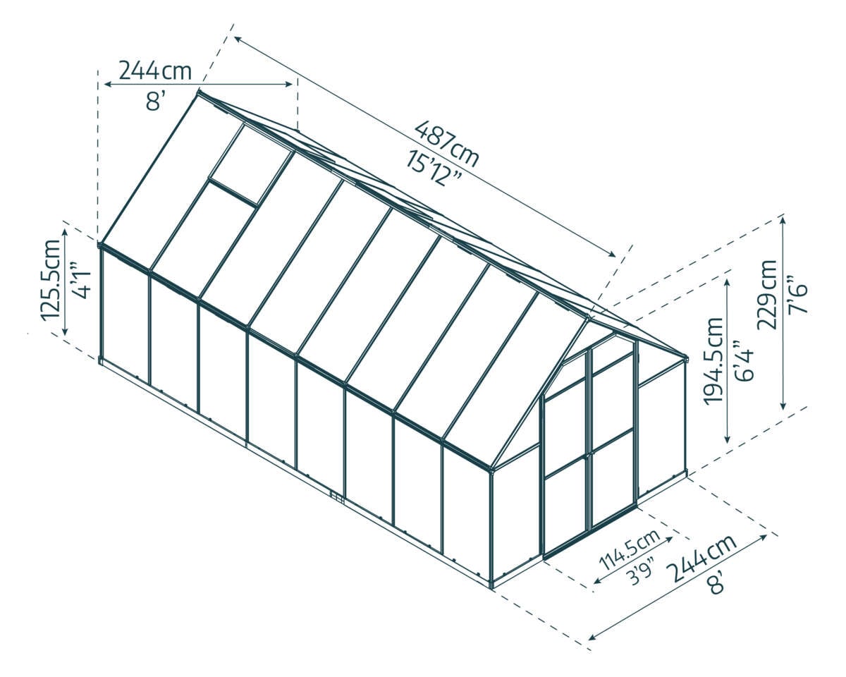 Palram - Canopia Essence drivhus 11,8 m²