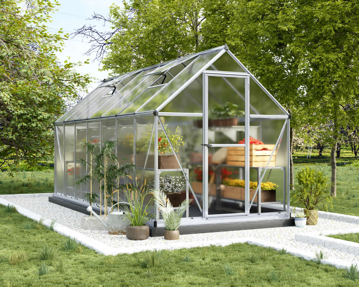 Palram - Canopia Mythos sølv drivhus 7,9 m²