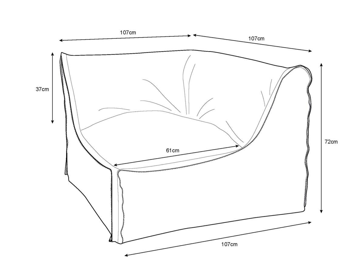 Bohem Lista hjørne modul med glidelås