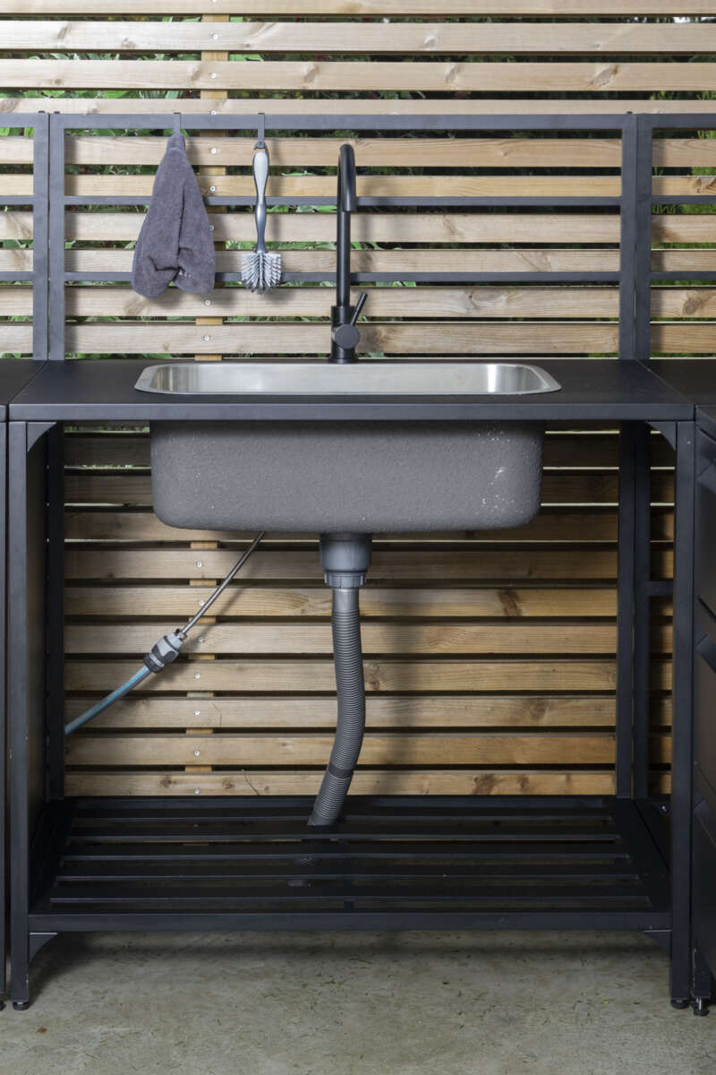 FCC utekjøkken modul 5 hylleseksjon m/vask og kran