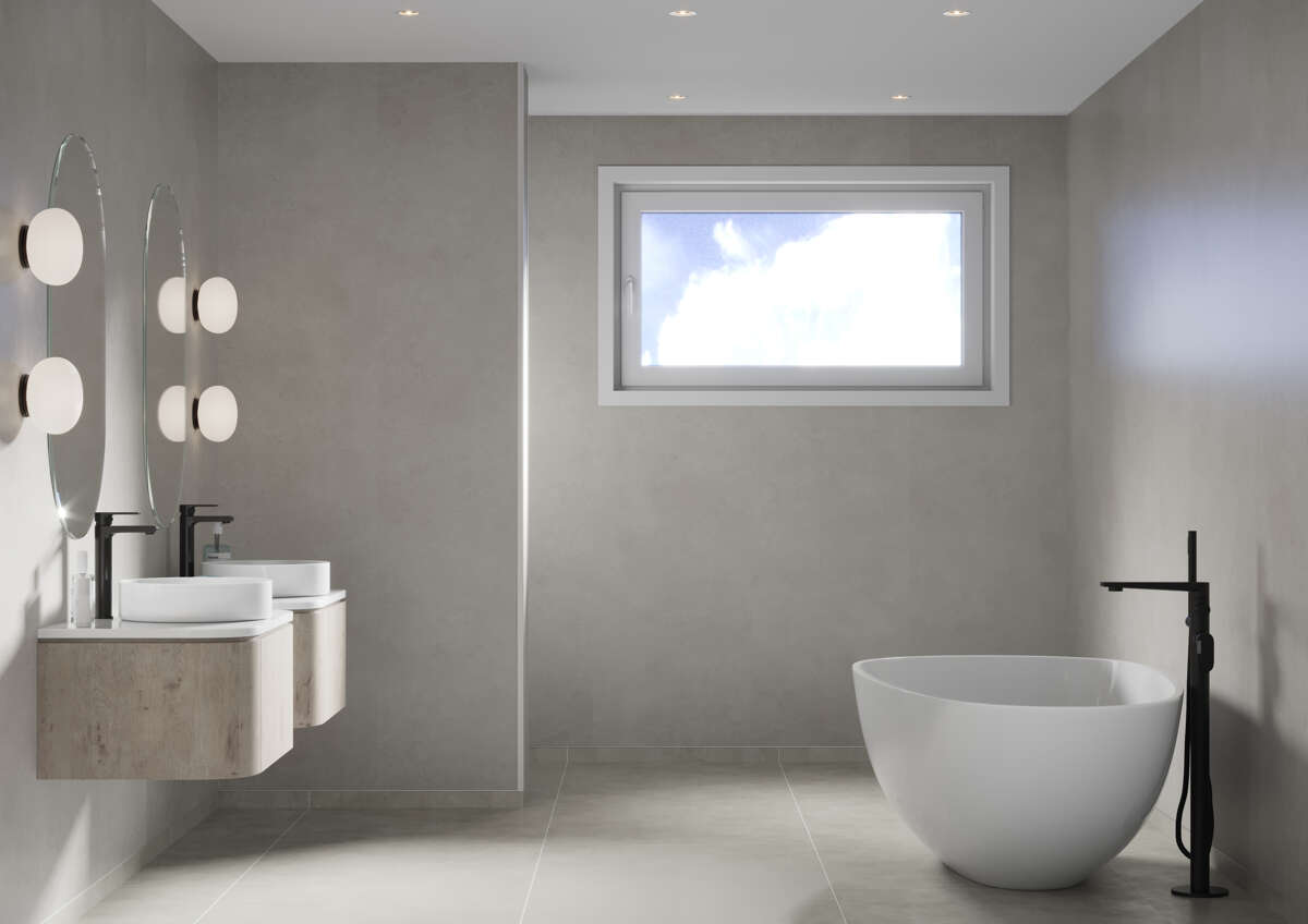 Fibo Basic 5746 Grey Sand baderomsplater 2-pk