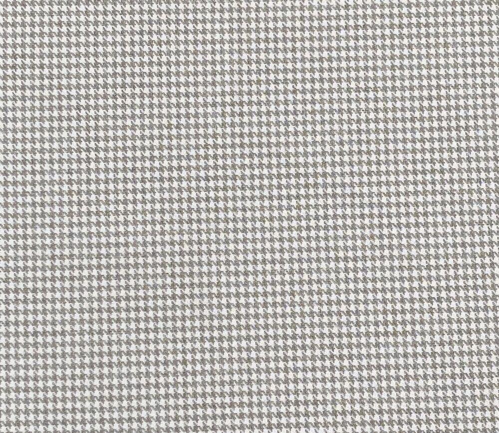 Røst sofagruppe teak og rutet beige vanntette putetrekk