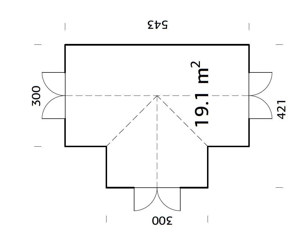 Palmako Emilia veksthus/hagestue 19,1 m²