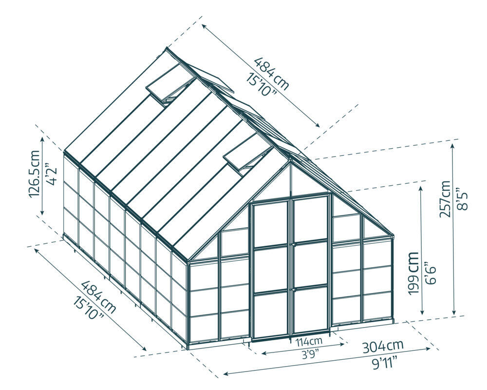 Palram - Canopia Balance drivhus 14,3 m²