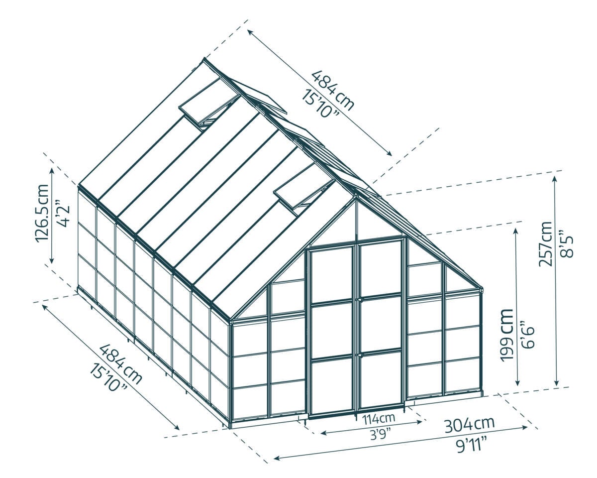 Palram - Canopia Balance drivhus 14,3 m²