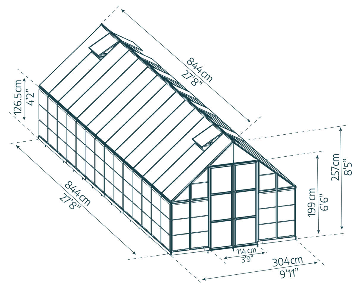 Palram - Canopia Balance drivhus 25,1 m²
