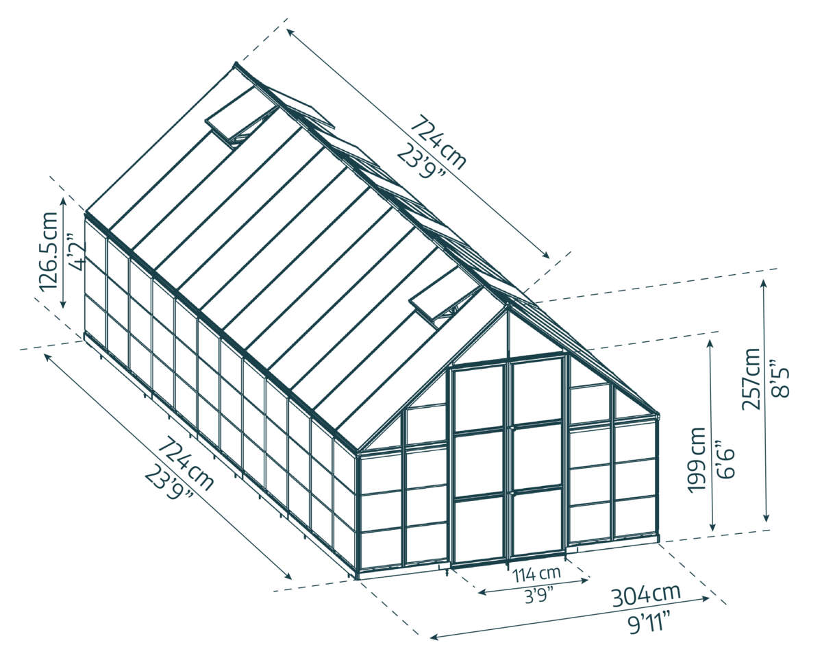 Palram - Canopia Balance drivhus 21,5 m²