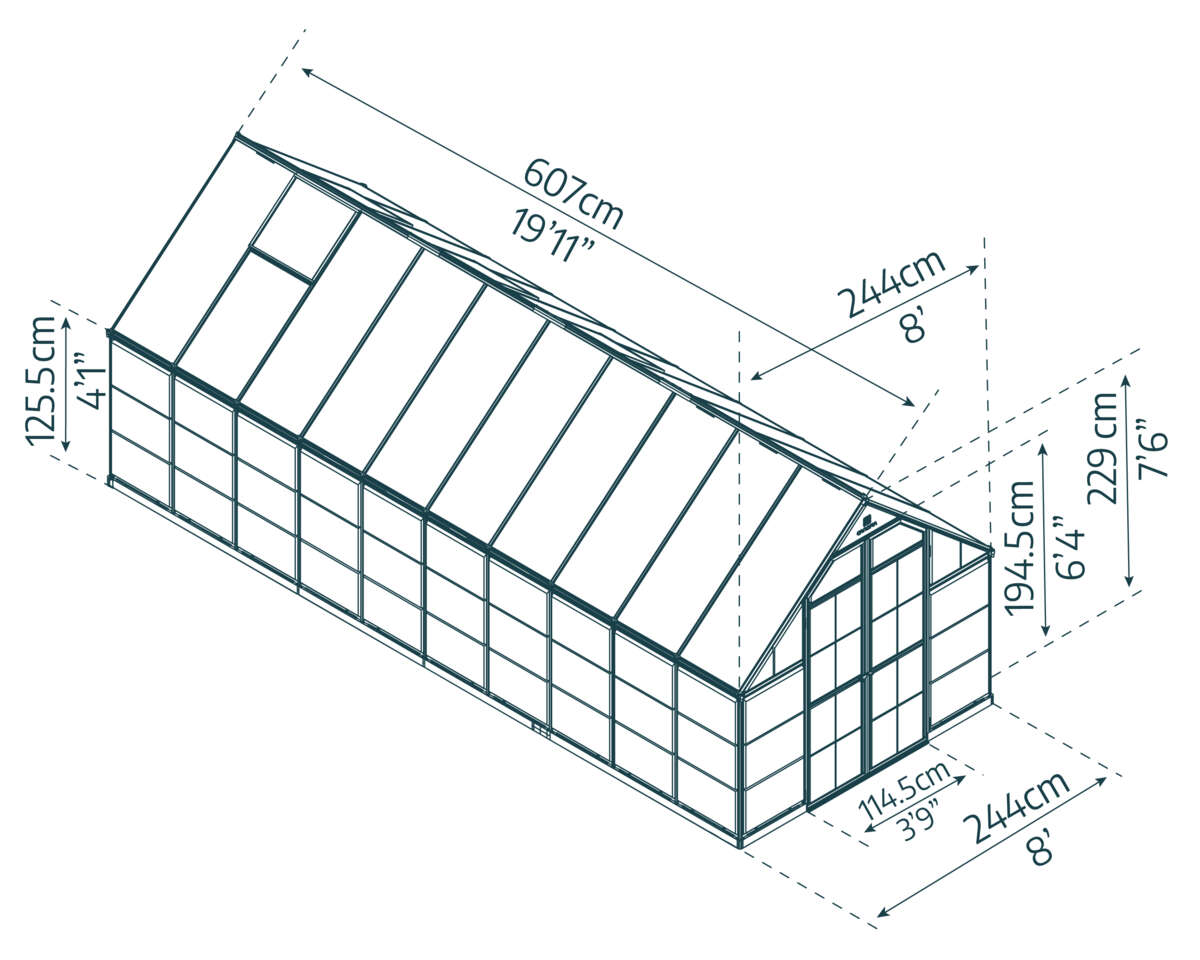 Palram - Canopia Balance drivhus 14,8 m²