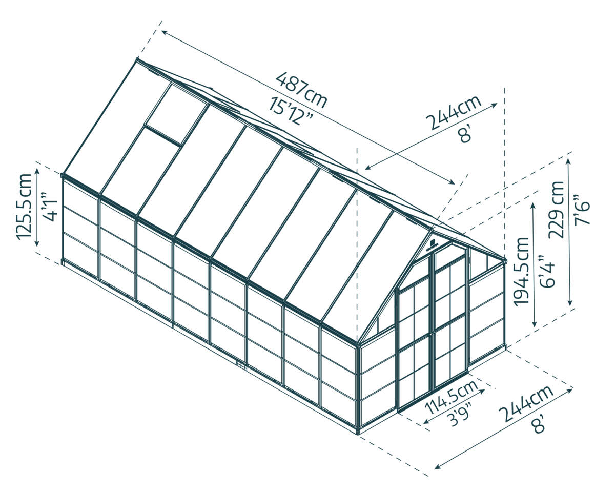 Palram - Canopia Balance drivhus 11,8 m²