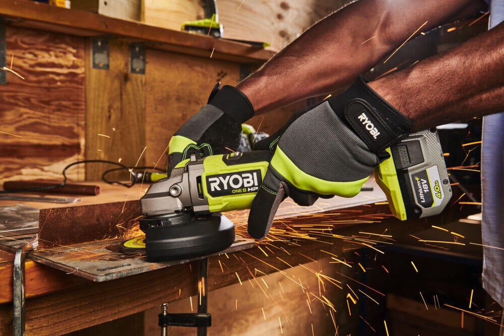 Ryobi RAG18X125-0 18V ONE+™ HP børsteløs 125 mm vinkelsliper u/batteri