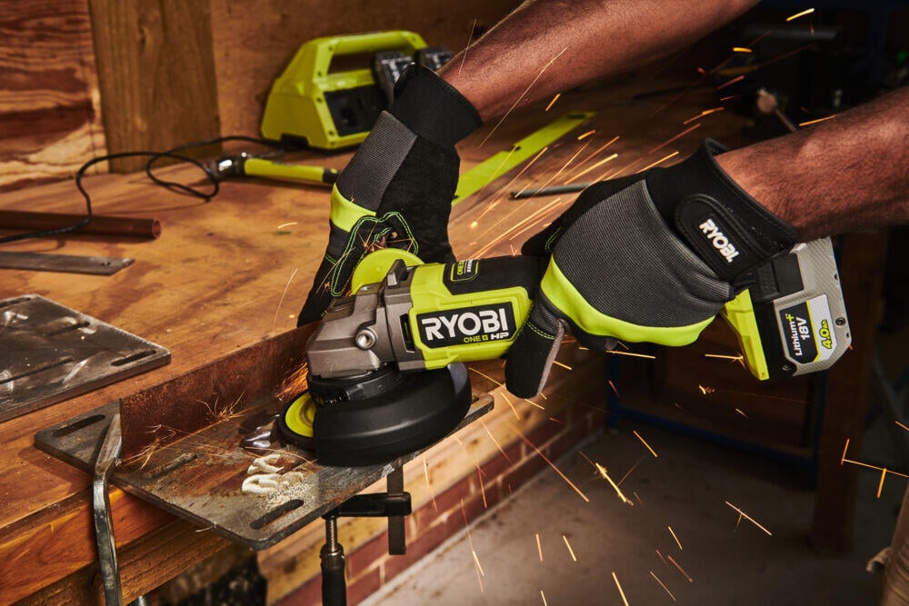 Ryobi RAG18X125-0 18V ONE+™ HP børsteløs 125 mm vinkelsliper u/batteri