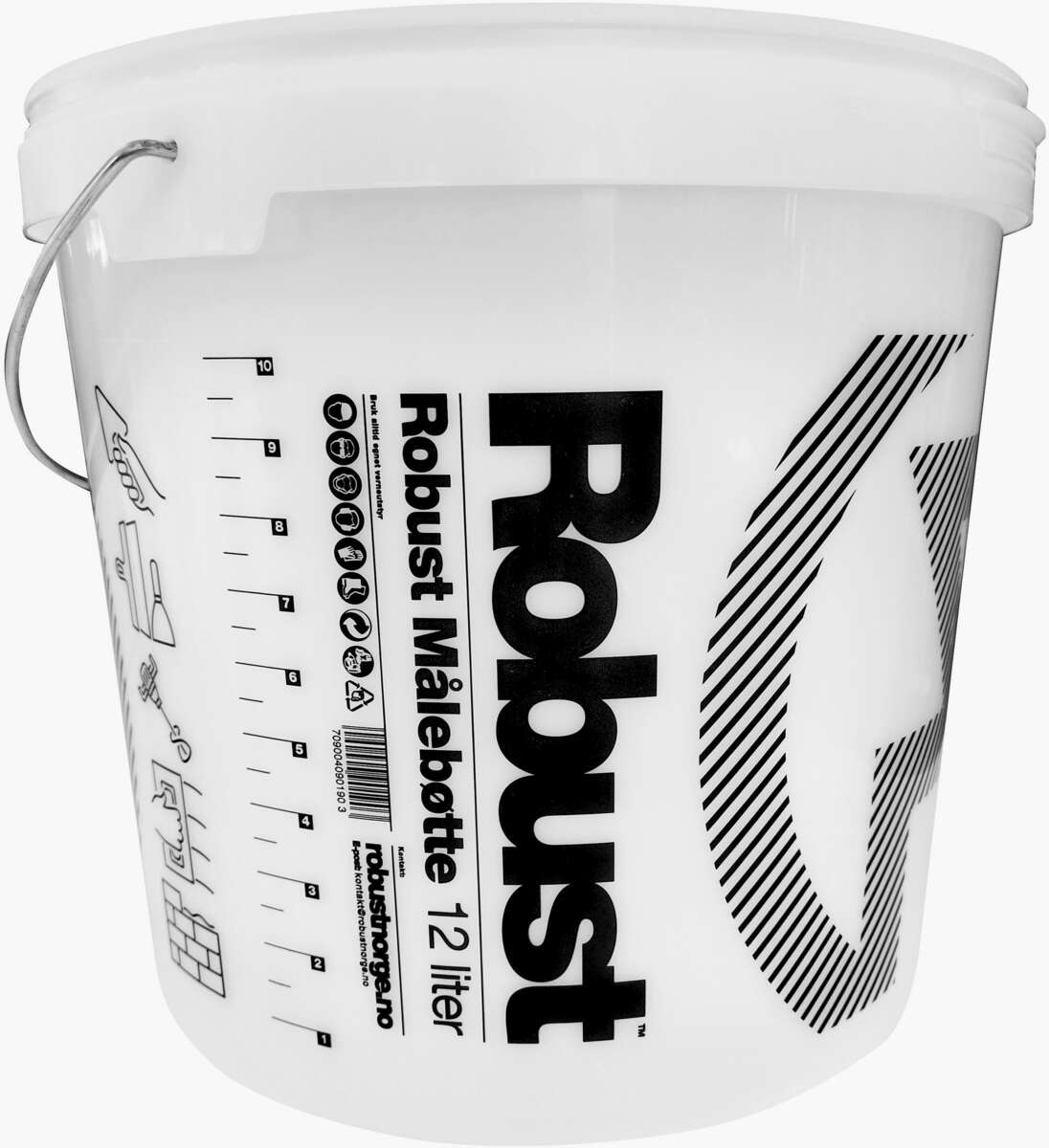 Robust Målebøtte 12 liter