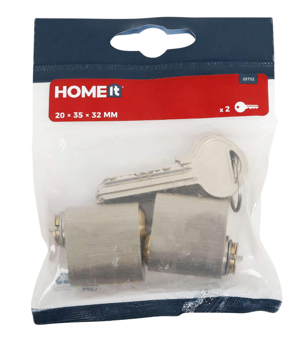 Home>it oval låssylinder med 3 nøkler 2-pk