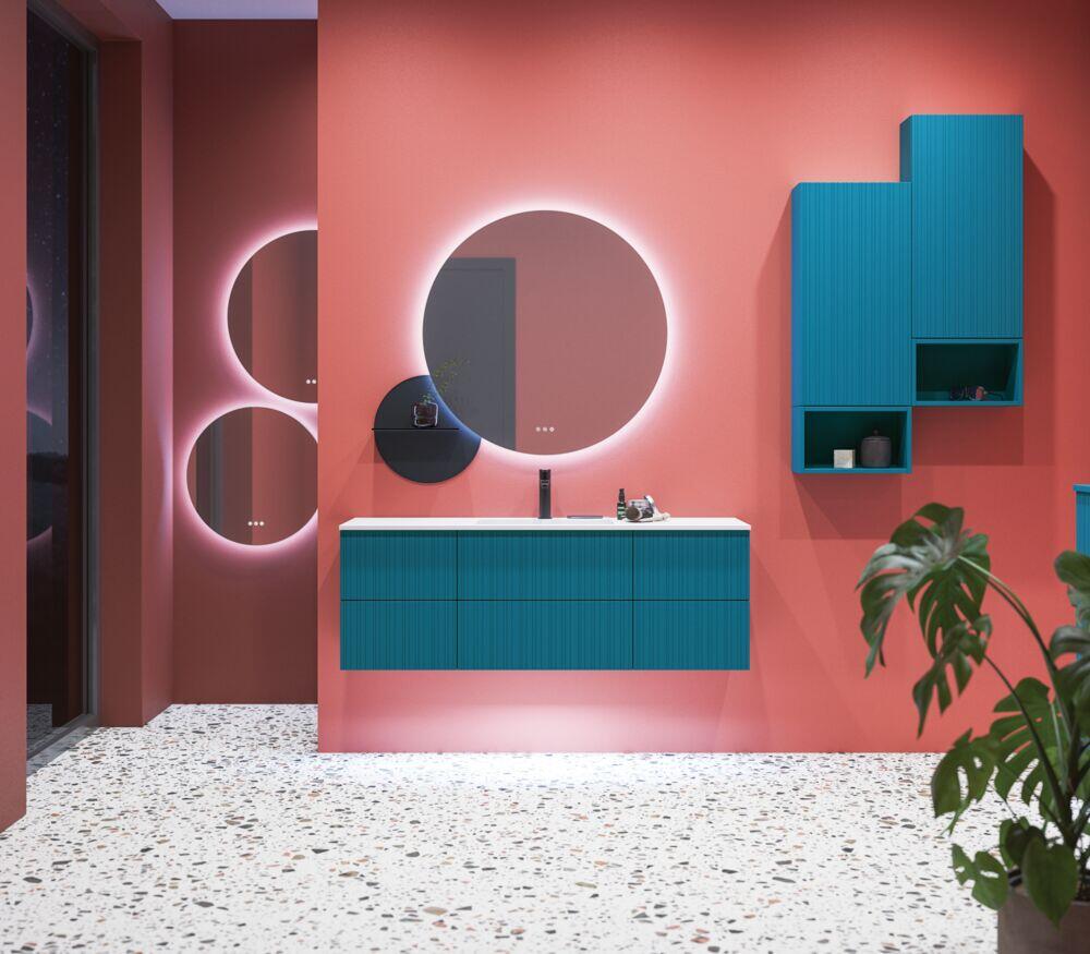 Corona Rund speil m/lysstyring