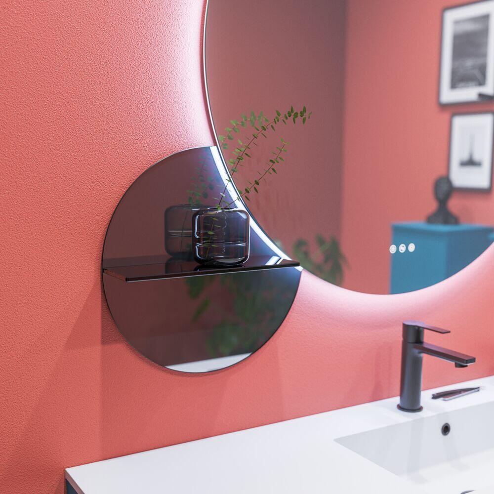 Corona Rund speil m/lysstyring