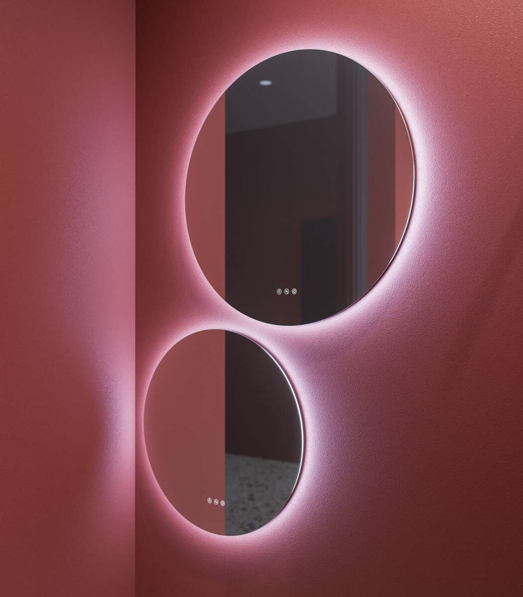 Scanbad Corona rund speil m/lys