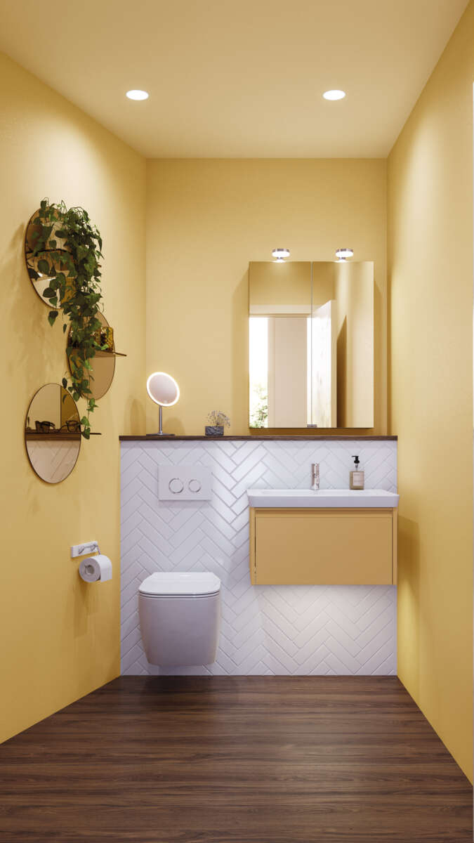 Scanbad Corana speil med hylle