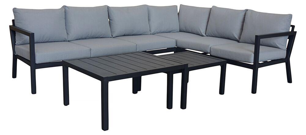 Røst hjørnegruppe sort og lys grå vanntette putetrekk