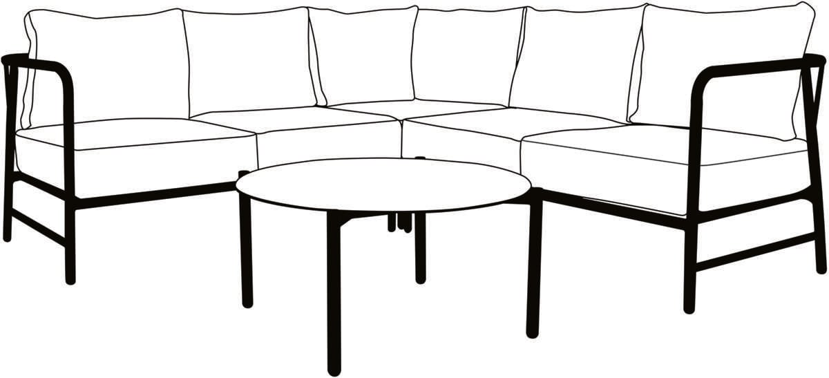 Brevik hjørnegruppe sort og mose putetrekk