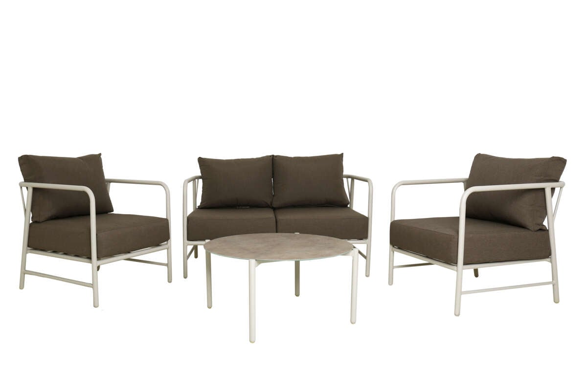 Brevik sofagruppe kalk og kastanje putetrekk