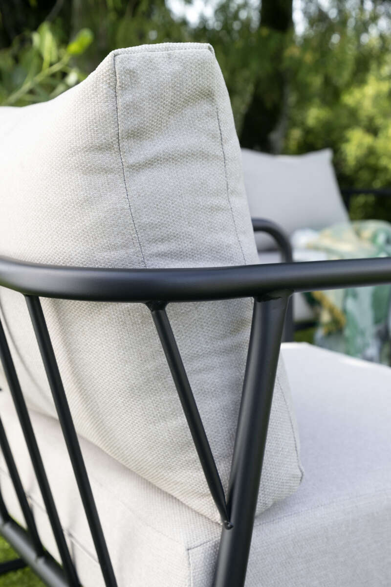 Brevik hjørnegruppe sort og beige putetrekk