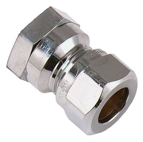 Gelia kobberrør kobling utvendig rett R15/10 mm