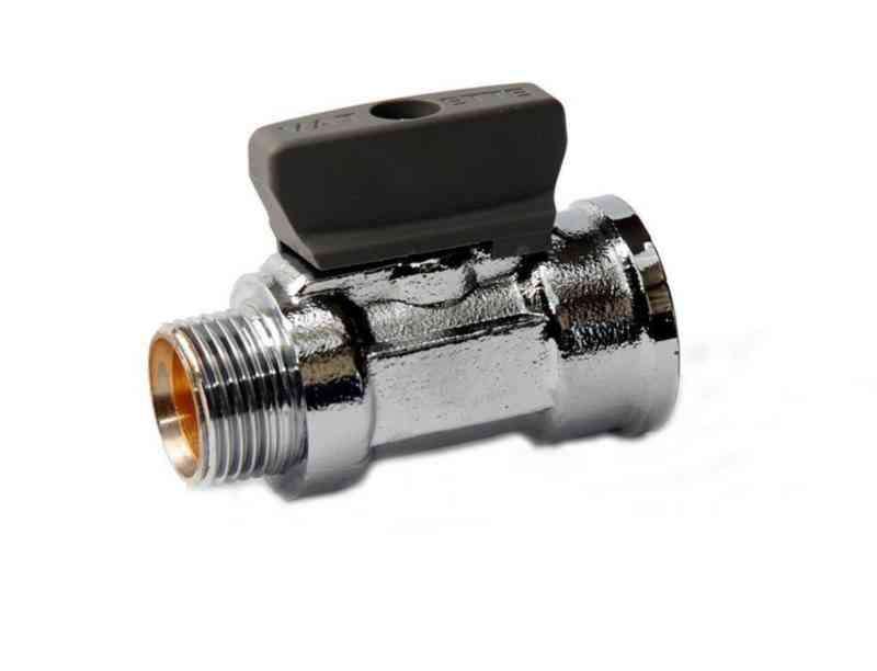 Gelia kulventil forkrommet m/spak