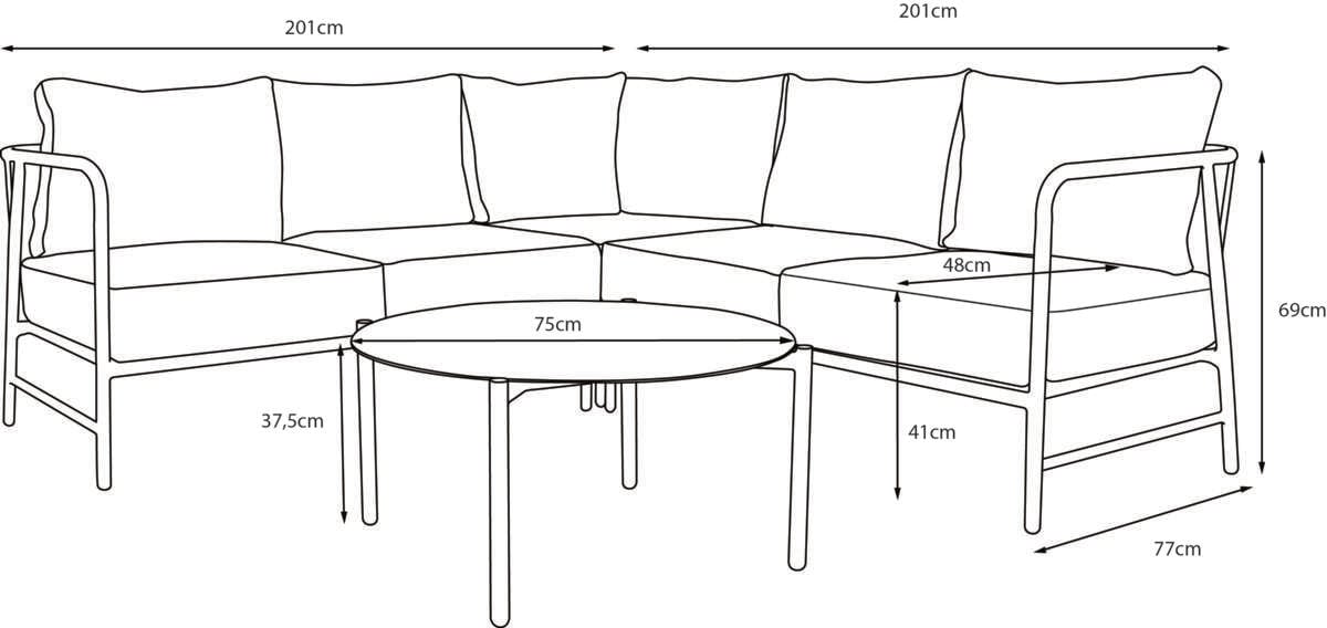 Brevik hjørnegruppe kalk og terrakotta putetrekk