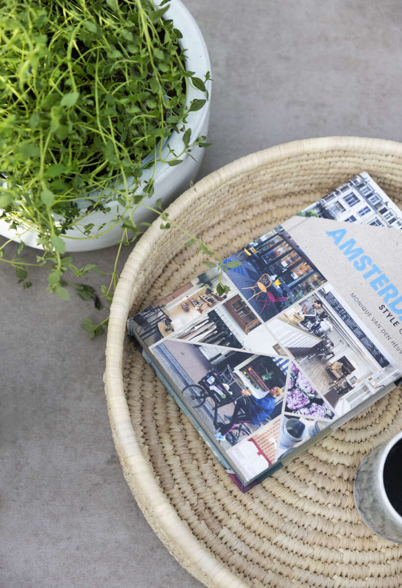 Brevik hjørnegruppe kalk og terrakotta putetrekk