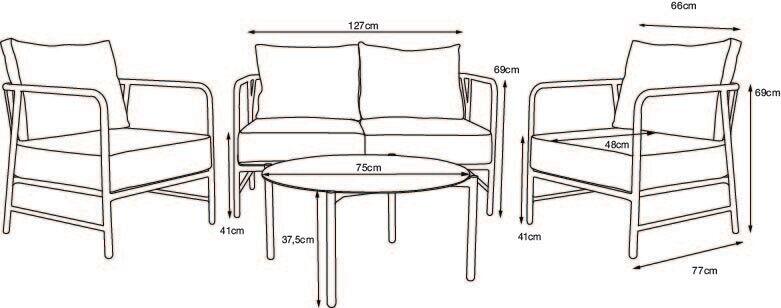 Brevik sofagruppe sort og kastanje putetrekk
