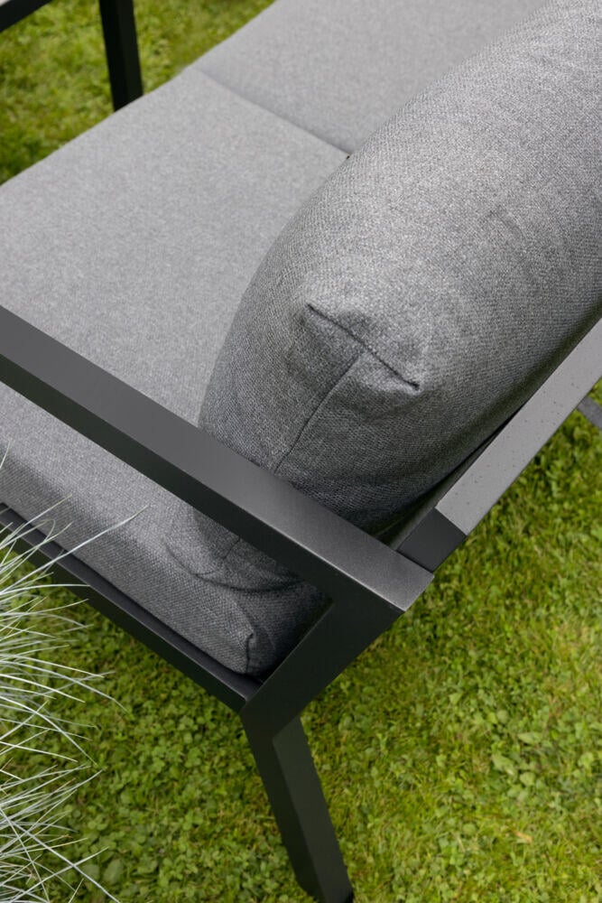 Røst hjørnegruppe sort og mørk grå impregnerte putetrekk