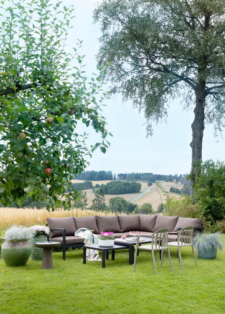 Røst hjørnegruppe sort og brune vanntette putetrekk