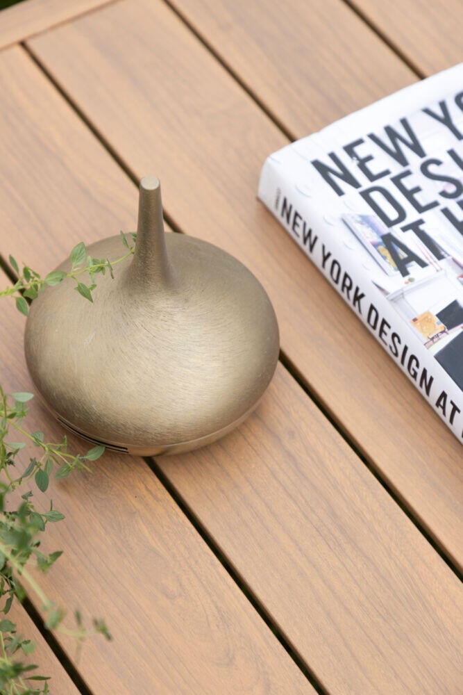 Røst sofagruppe teak og beige impregnerte putetrekk