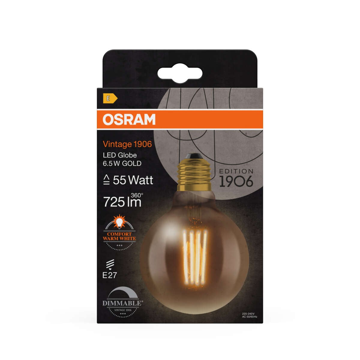 OSRAM Vintage 1906 Globe pære
