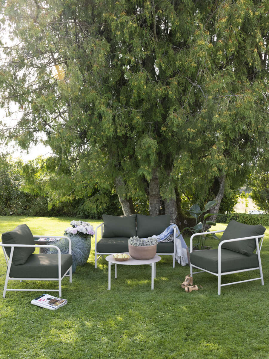 Brevik sofagruppe kalk og mose putetrekk