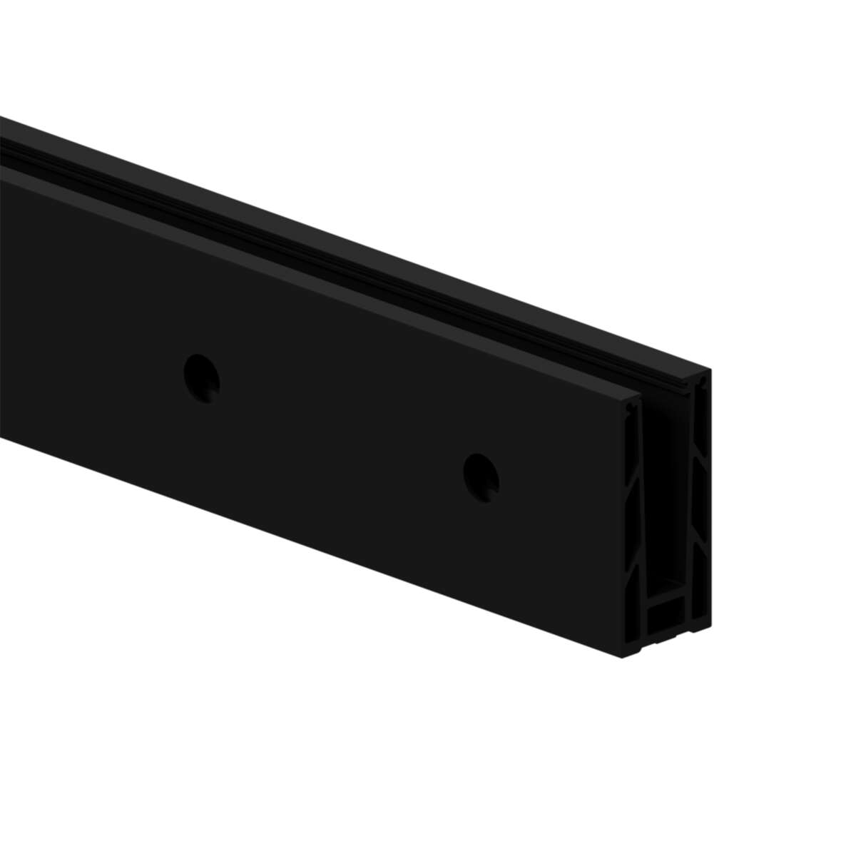 IDT Pure bunnprofil for glass invers sort