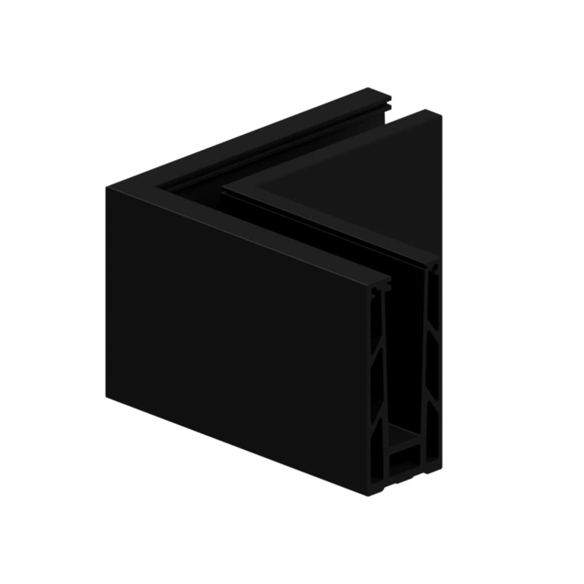 IDT Pure bunnprofil toppmontert utvending hjørne sort