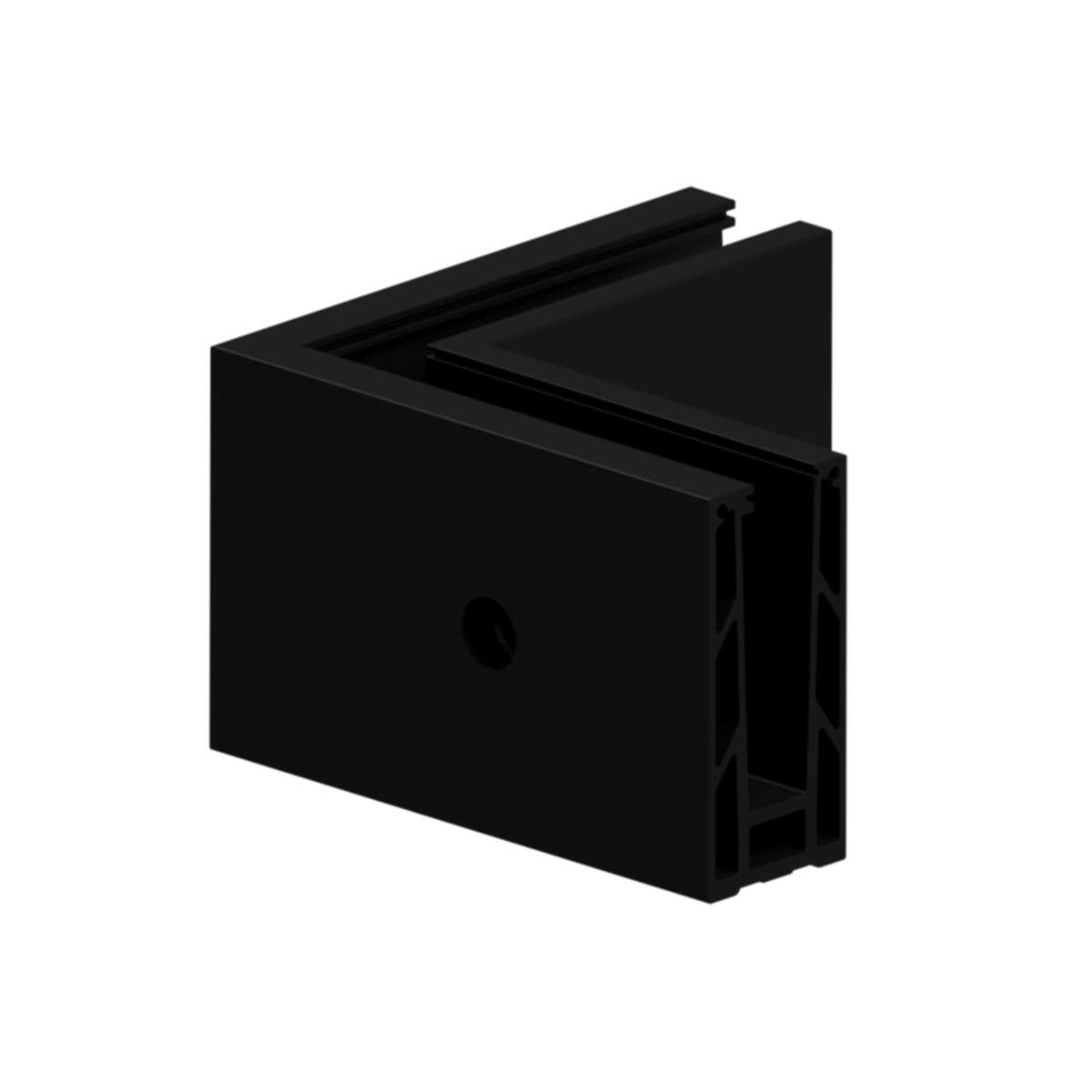 IDT Pure bunnprofil sidemontert utvendig hjørne sort