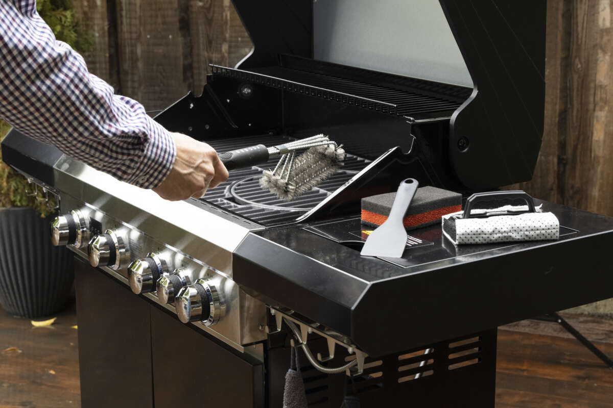 FCC trippelhodet grillbørste