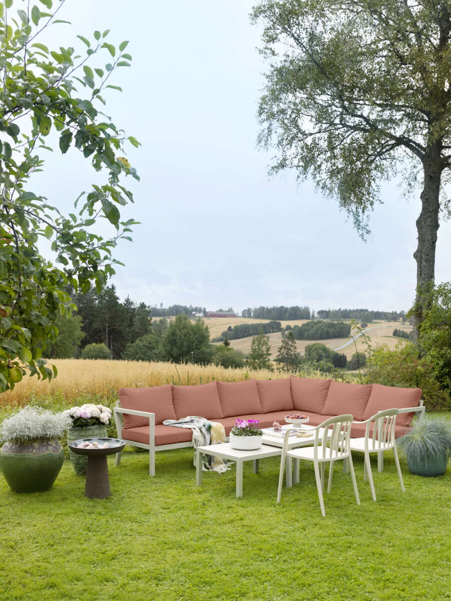 Røst hjørnegruppe kalk og rust vanntette putetrekk