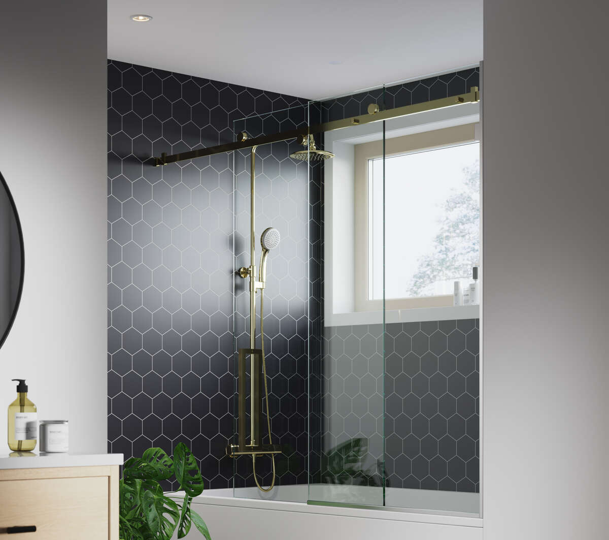 Fibo 2024M71 Black Baderomspanel 2-pk