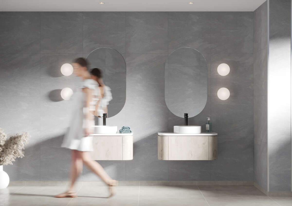 Fibo 2035 M6060 Grey Slate Baderomspanel 2-pk