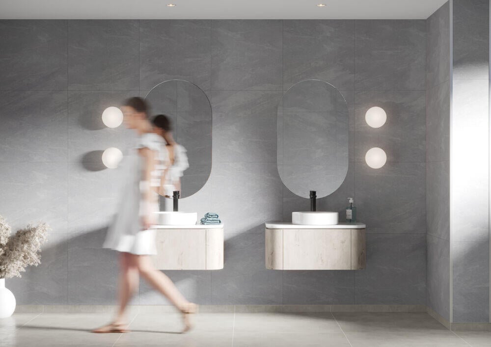 Fibo 2035 M6060 Grey Slate Baderomspanel 2-pk